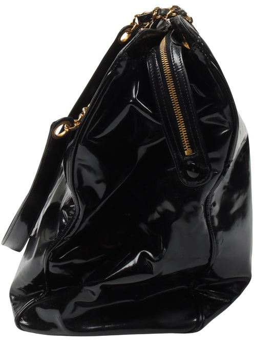 CC Chain Patent Leather Tote