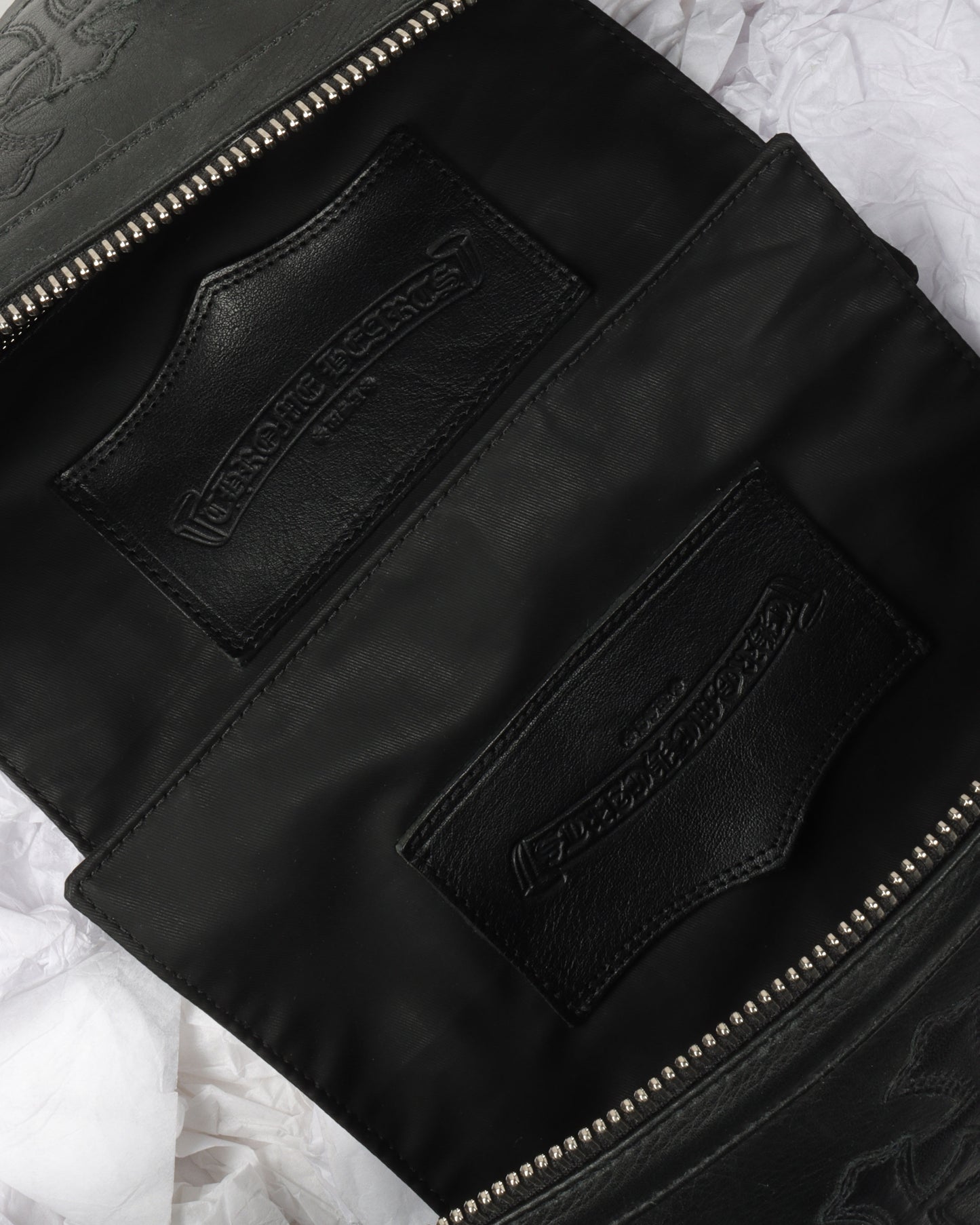 Nylon & Leather Cross Patch Duffel Bag