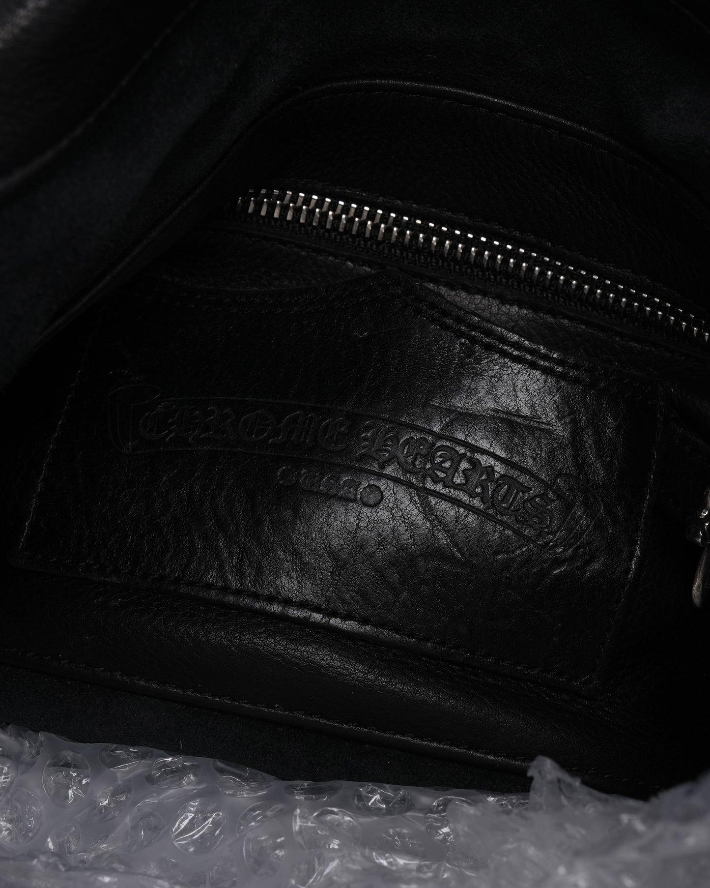 Silver Embellished Cross Patch Messenger Bag