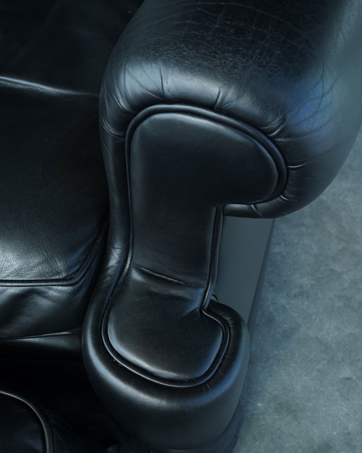 Leather Fleur De Lis Lounge Chair & Ottoman