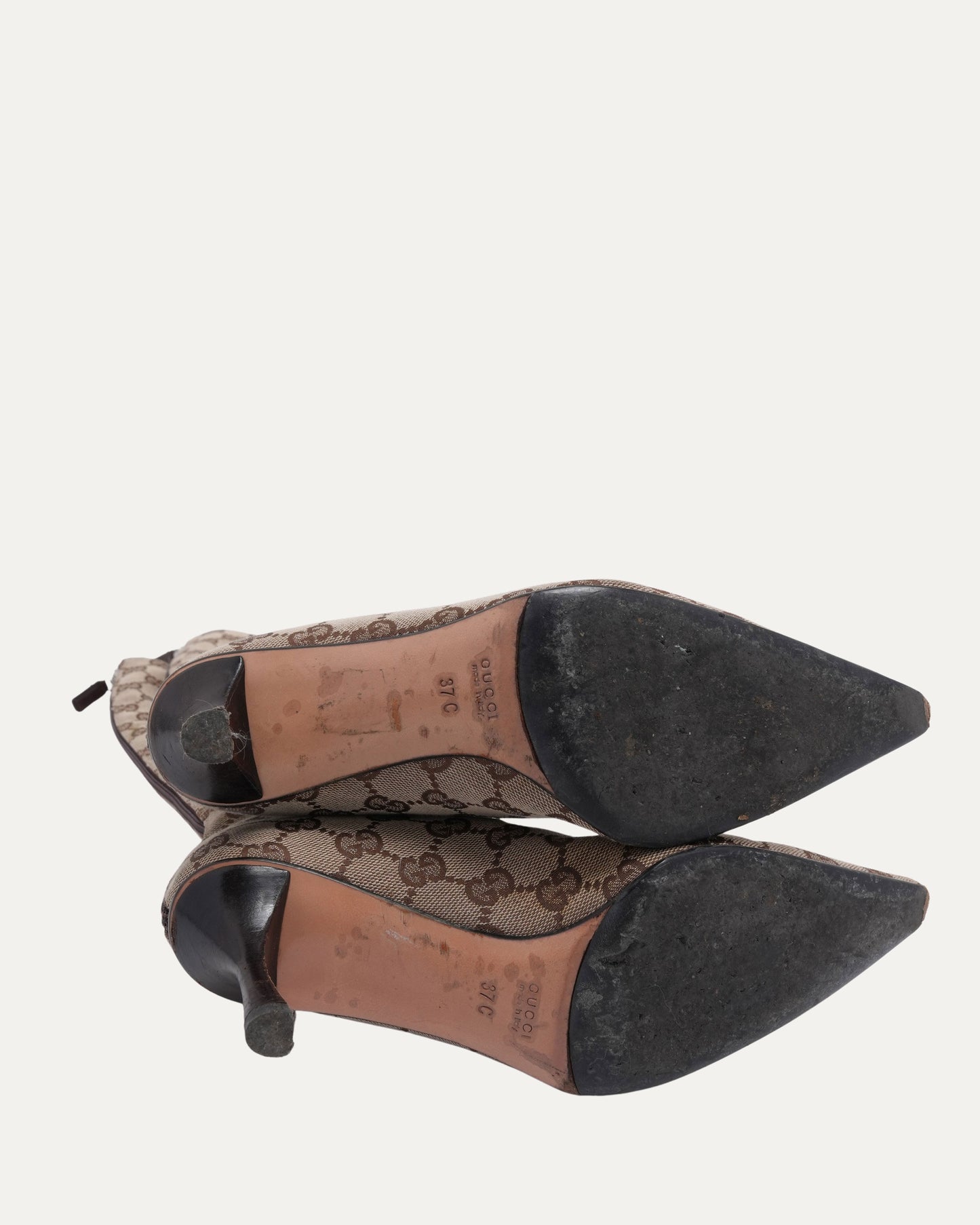 Tom Ford Era Monogram Canvas Stiletto Boots