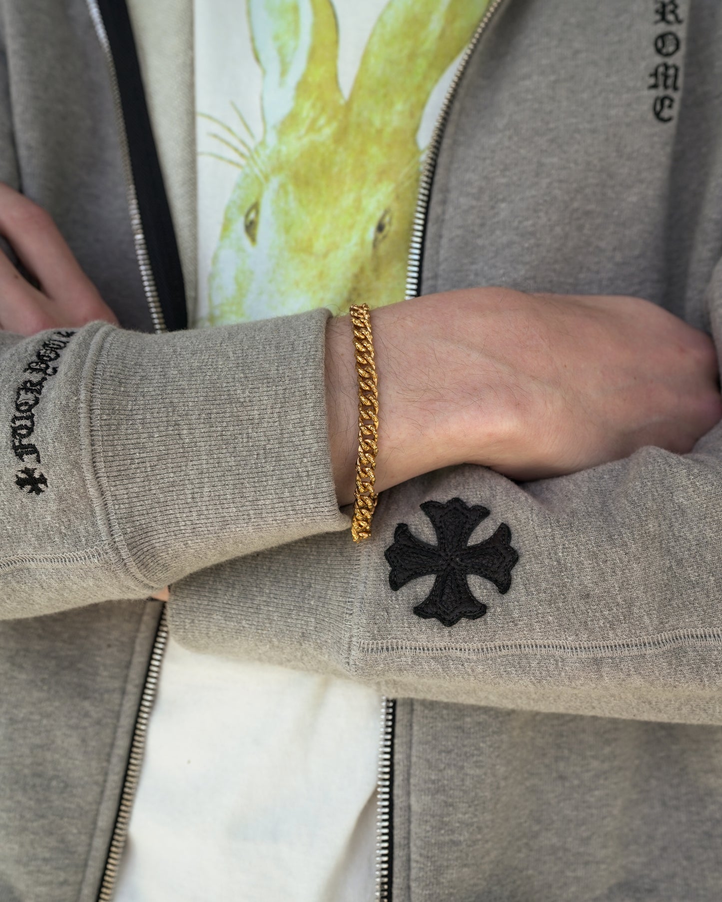Gold Mini Extra Fancy Link Bracelet