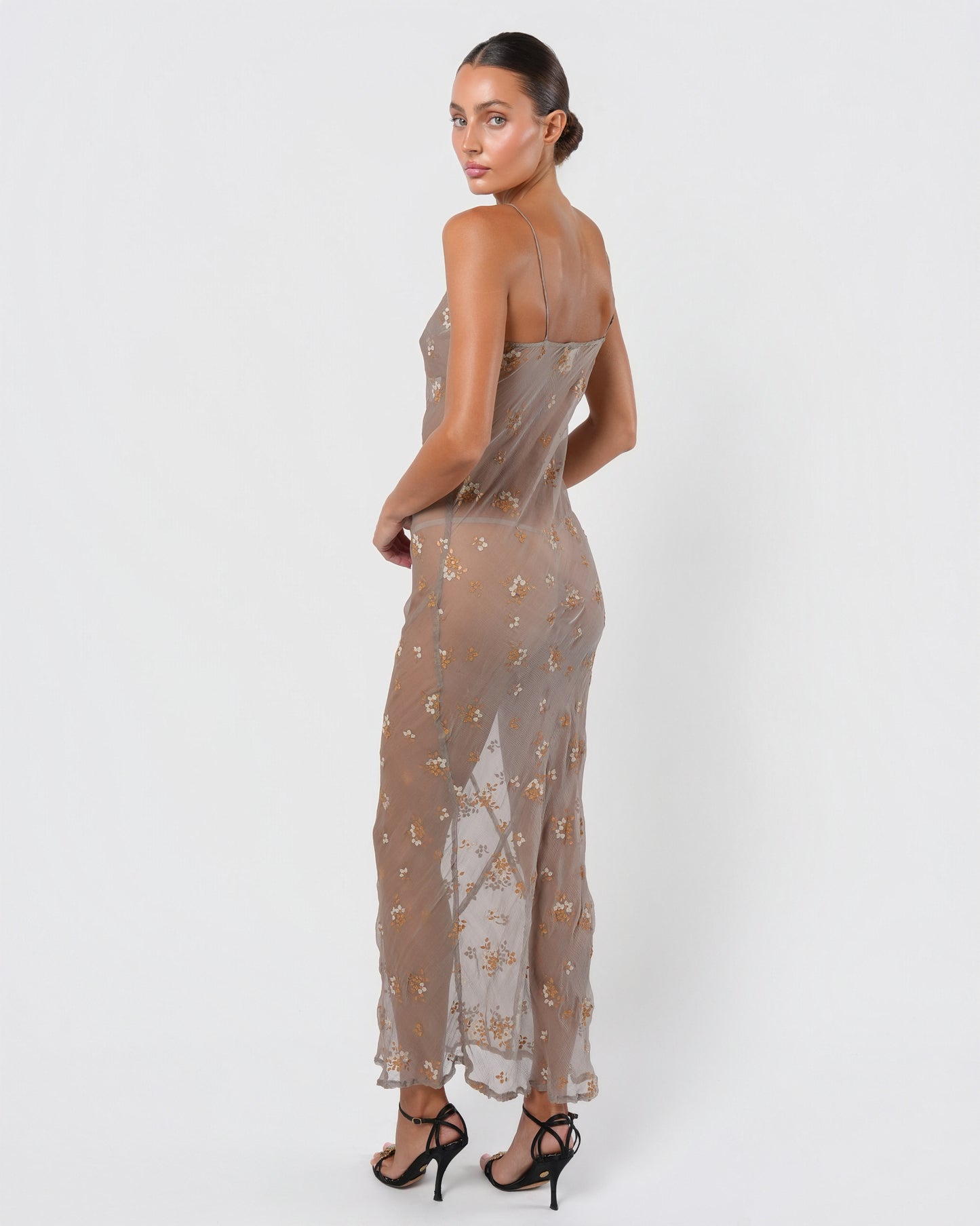 c. 1997 Embroidered Sheer Dress