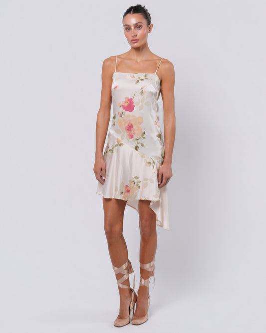 SS 1998 Runway Silk Asymmetrical Dress