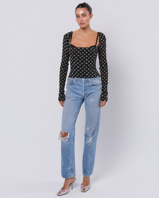 FW 2001 Floral Bustier