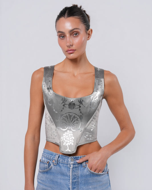 SS 1992 'Salon' Silver Encrusted Corset