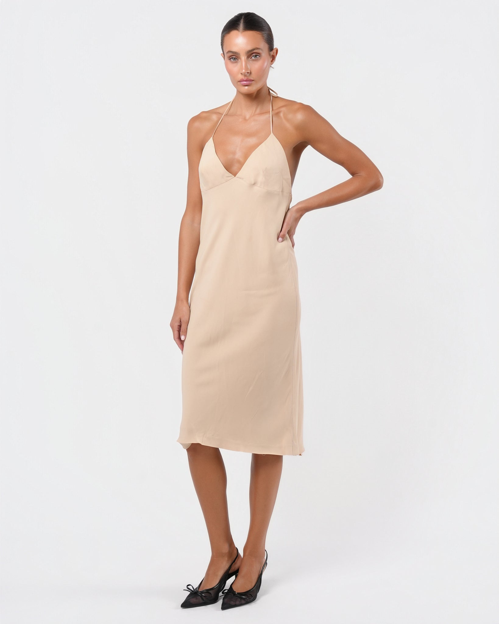 beige under dress slip Miguofan Shapewear Slip Dress for Women, Full Slip Under Dress Tummy Control Body Shaper Long Cami Dress Slimming (US, Alpha, Small, Regular, Regular, Beige) at Amazon Women's Clothing store