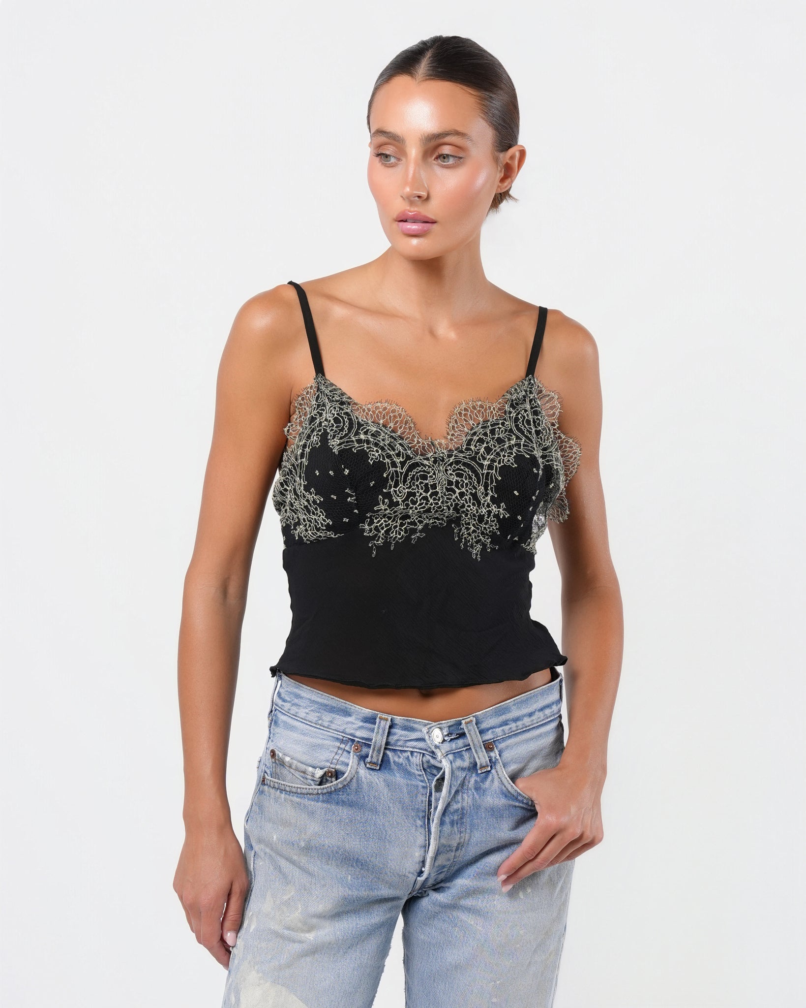Silk And Lace Top – Justin Reed