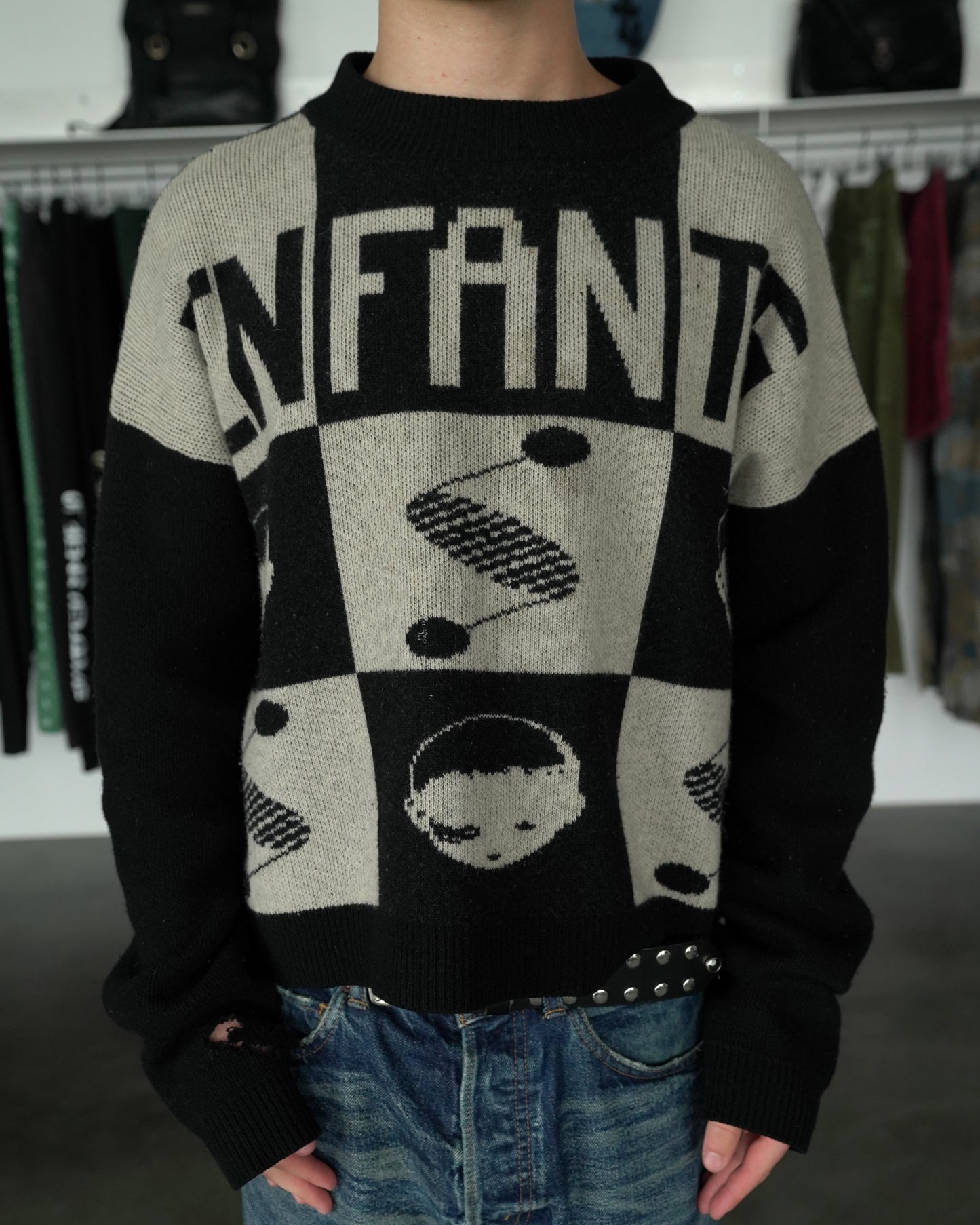 Logo Check Sweater