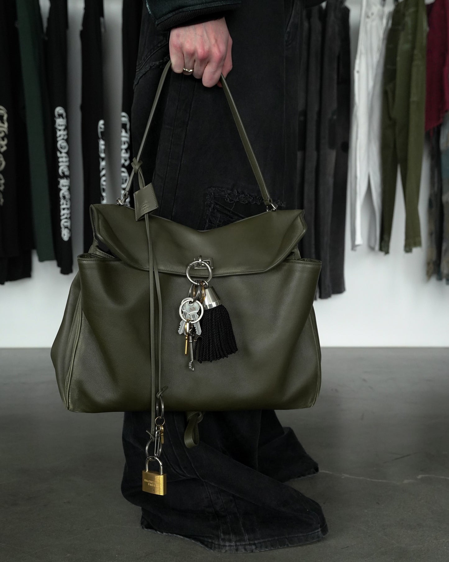 Large Used Effect Rodeo Bag with Charms