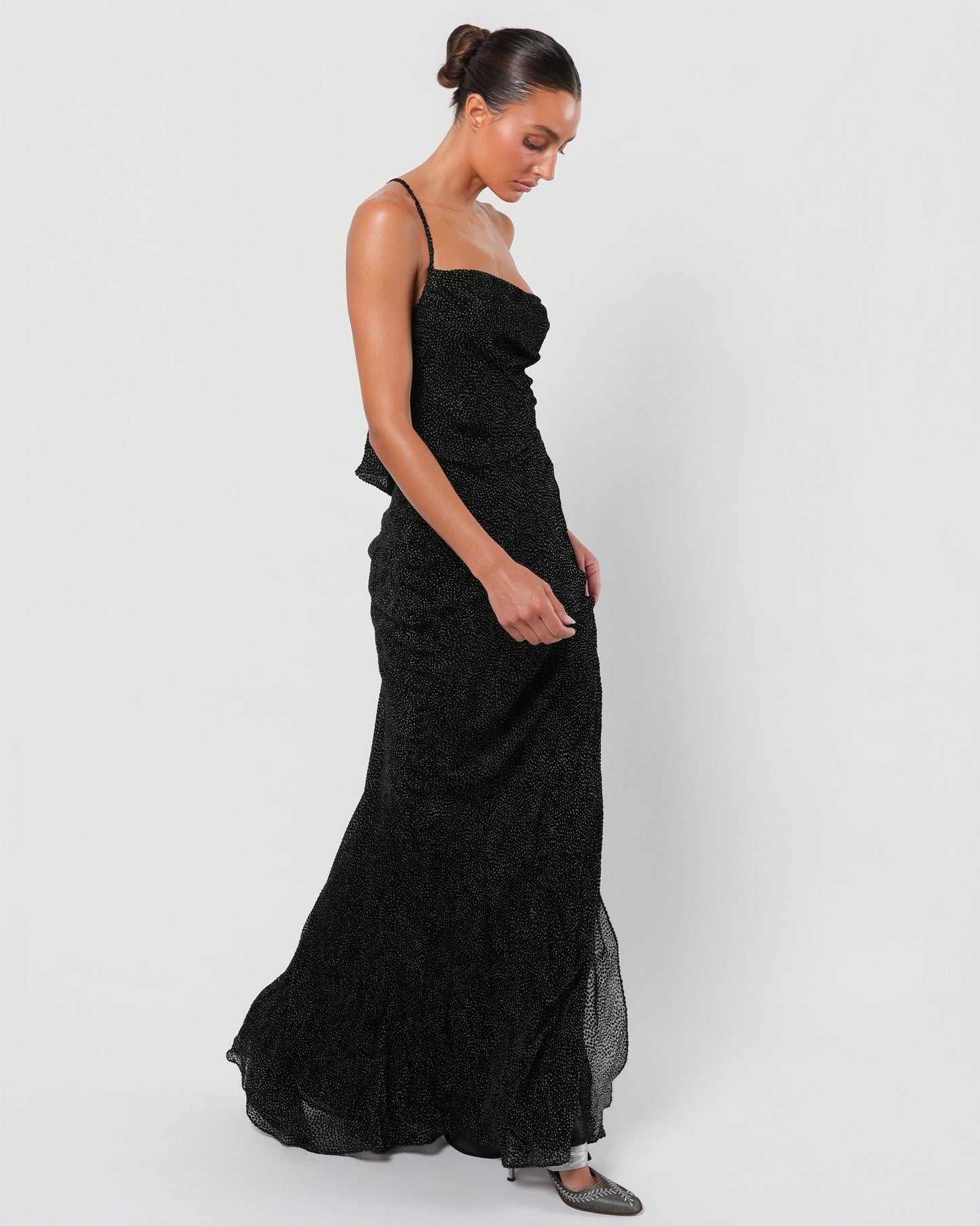 Early 2000s Velvet Devore Gown