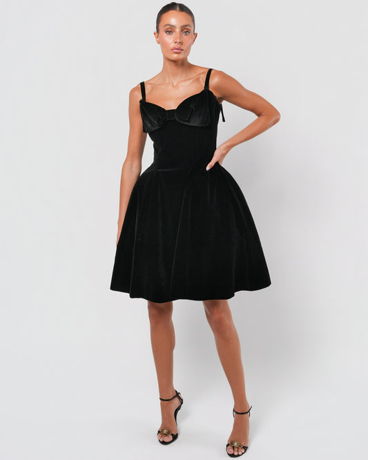 FW 1999 Runway Velvet Corsetted Dress