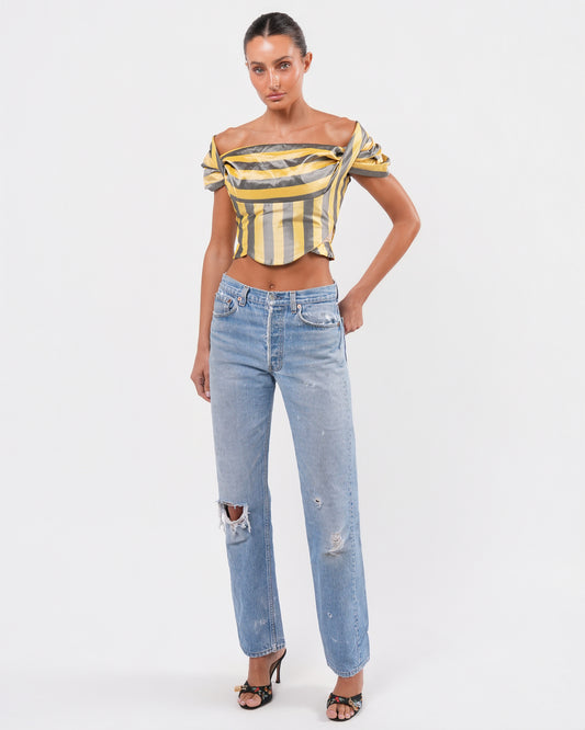 SS 1998 Striped "Tied To The Mast" Corset