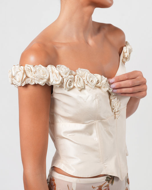 Floral Embellished Bustier