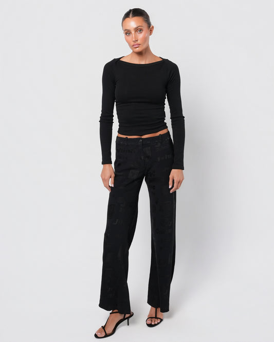 SS 2002 "Formula One" Print Pants