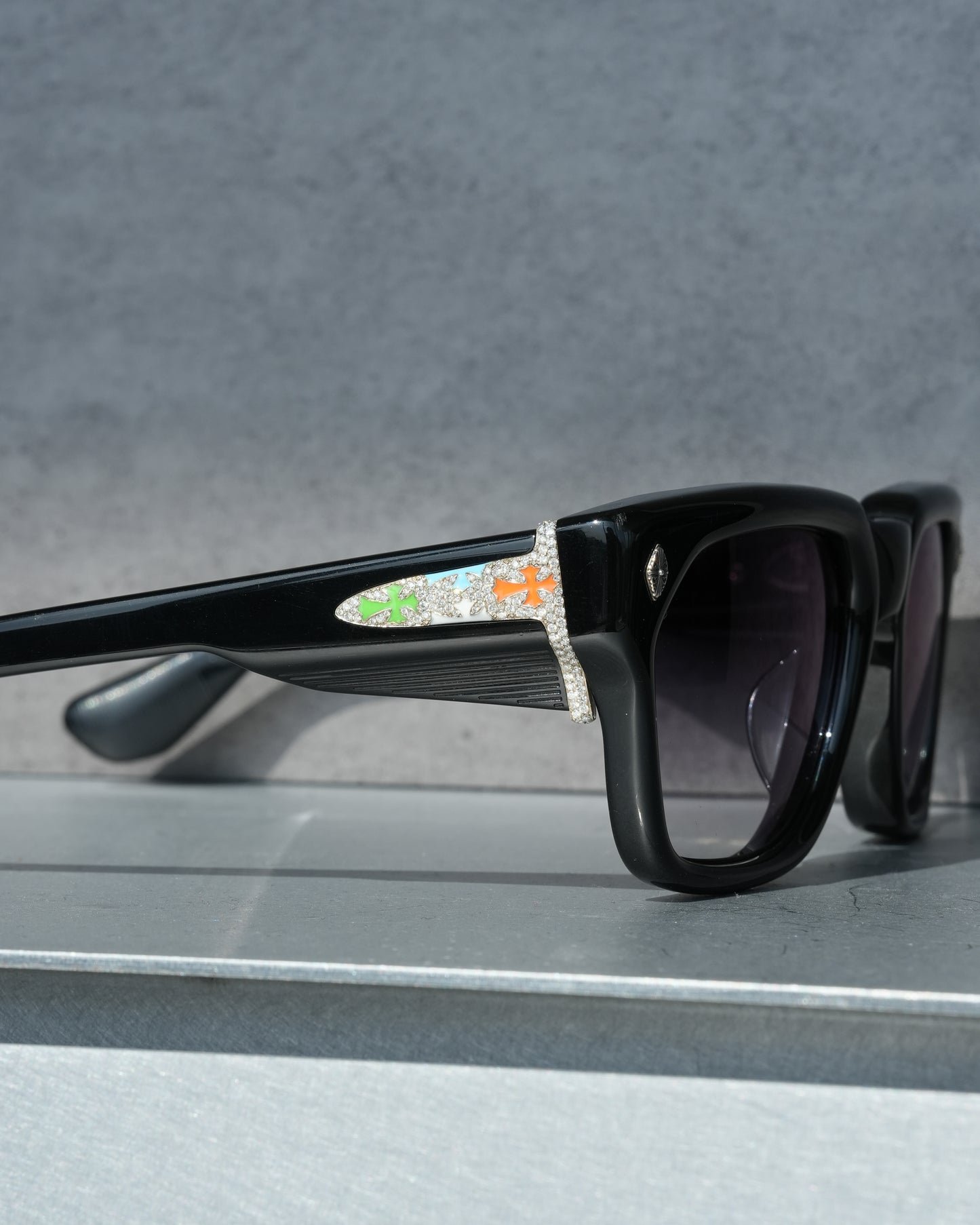 Diamond and Enamel Sniffer Sunglasses