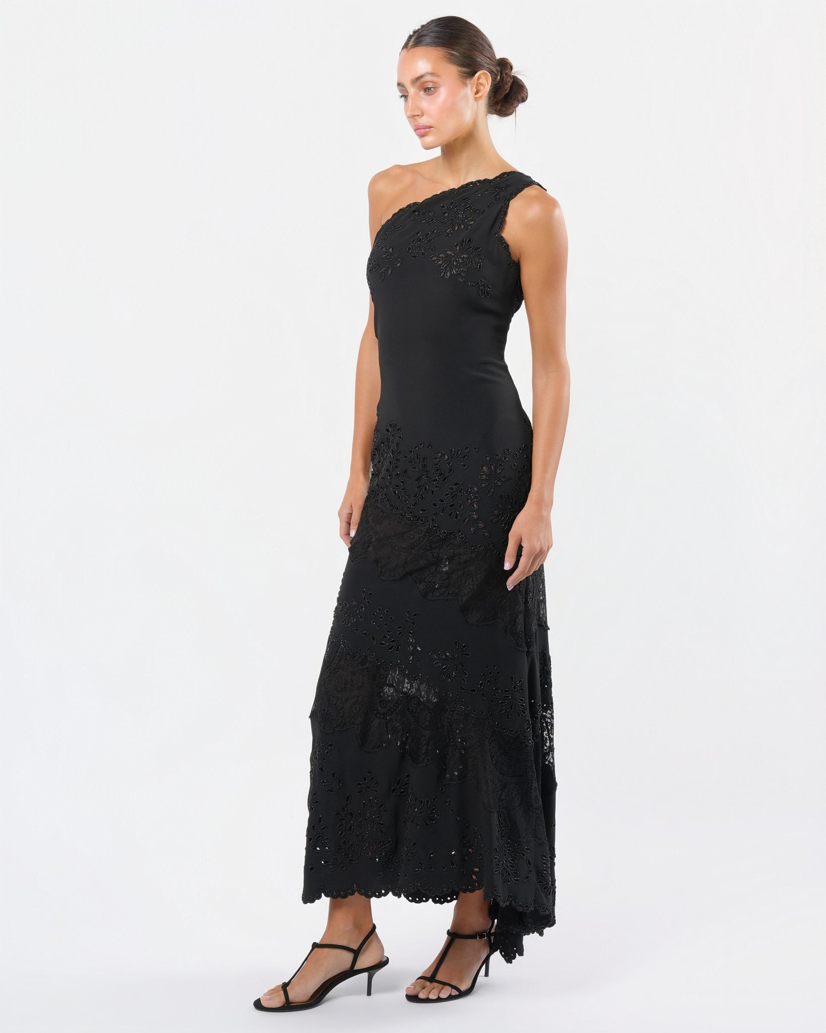 beadded runway dress Red Beaded Dress