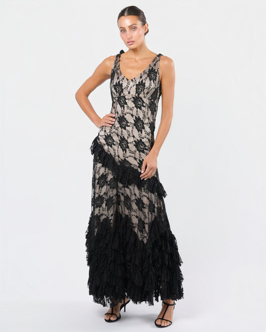 2010s Spanish-Inspired Lace Gown