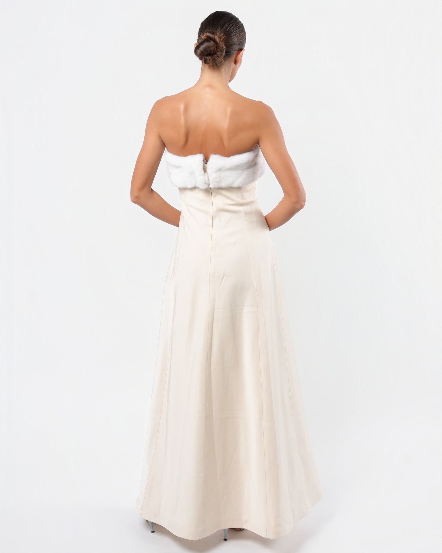 Faux Fur Trimmed Gown