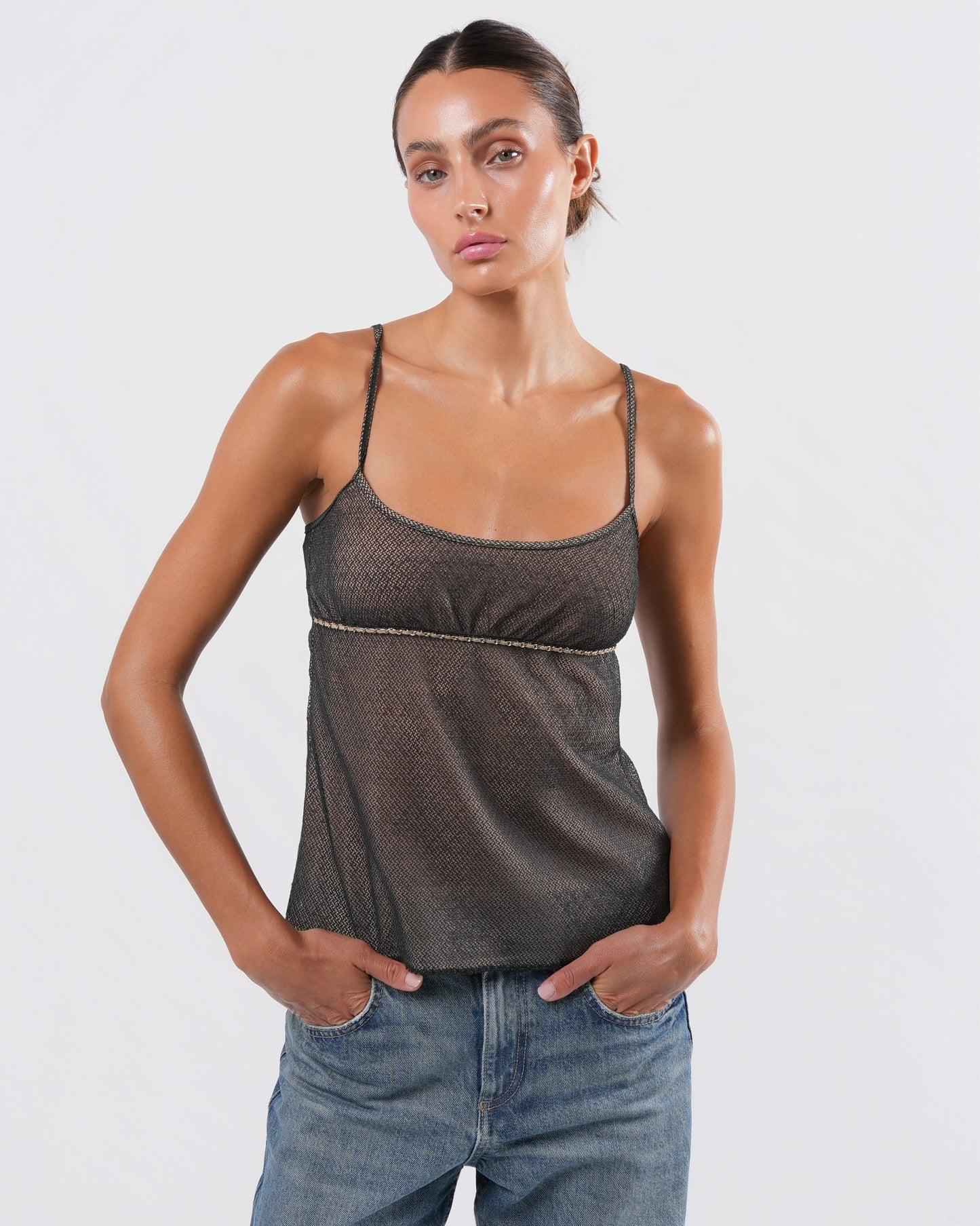 SS 2004 Lace and Mesh Top