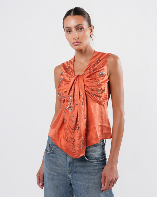 Galliano FW 2007 Embellished Silk Top