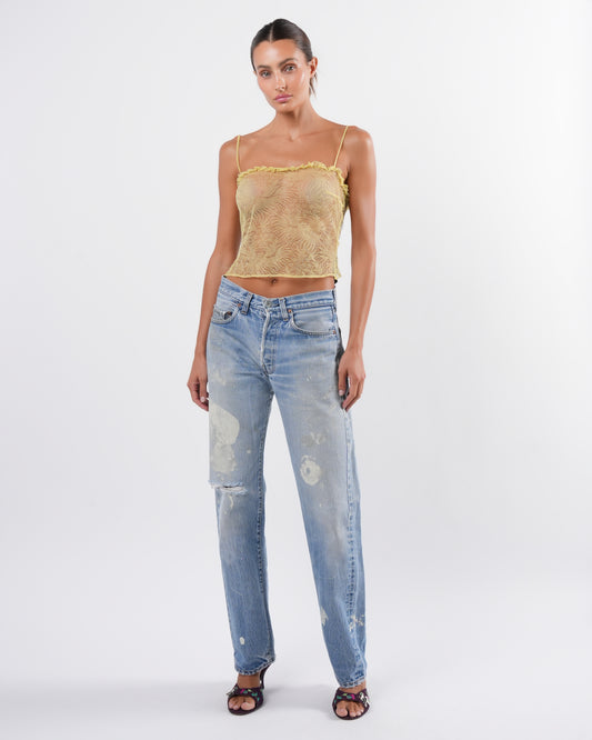 FW 2000 Yellow Lace Top