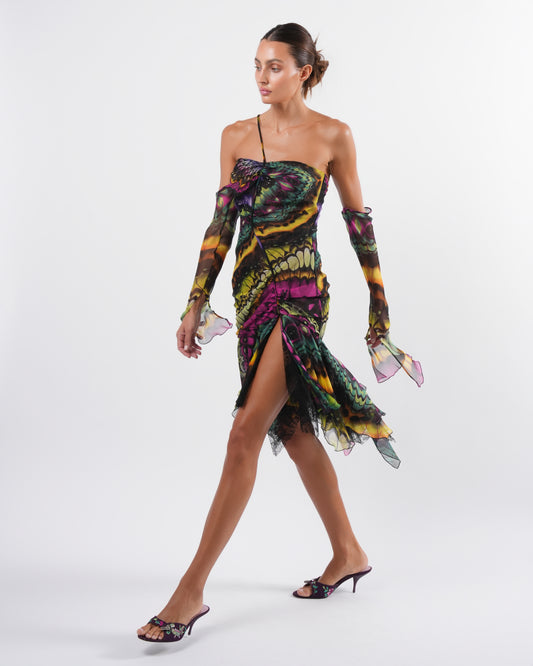 FW 2003 Silk and Lace Butterfly Dress