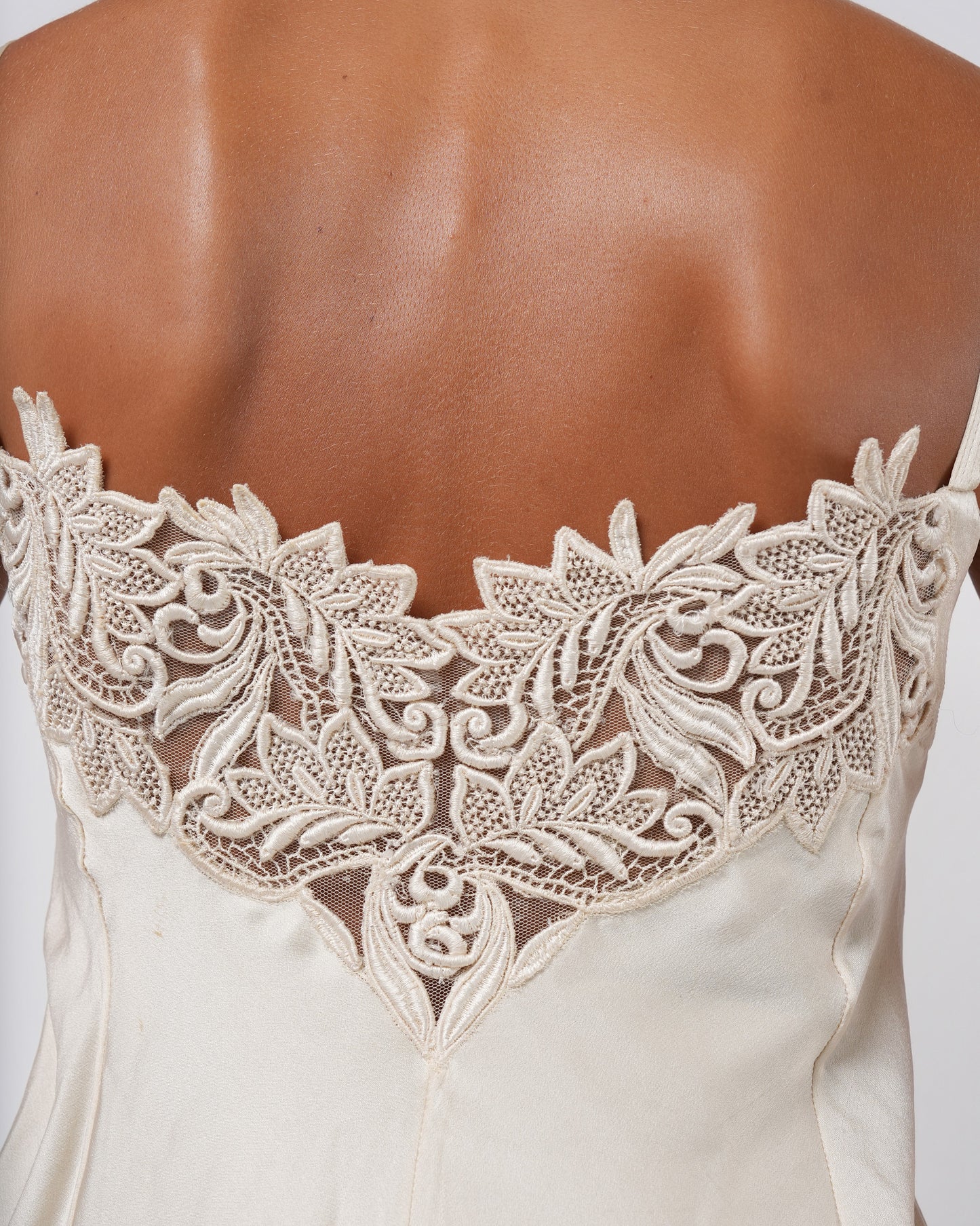 SS 1994 Crushed Silk Beaded Runway Mini Dress