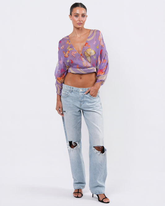 SS 2004 Butterfly Print Runway Top