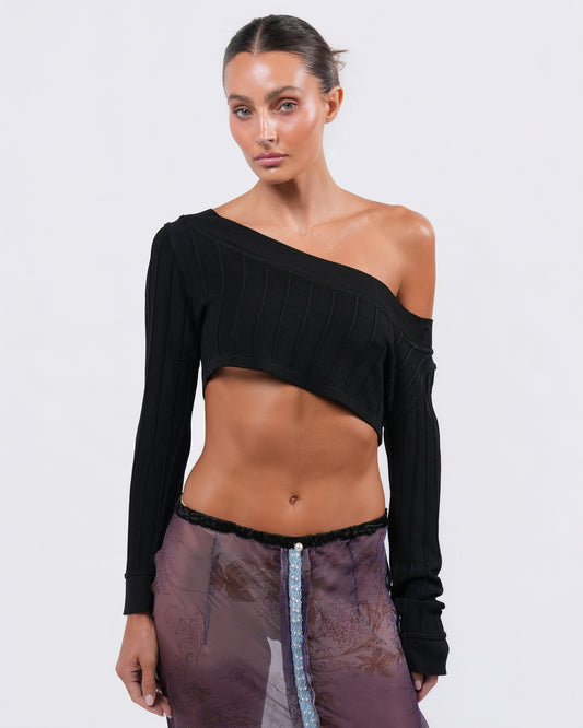 Cropped Long Sleeve Top