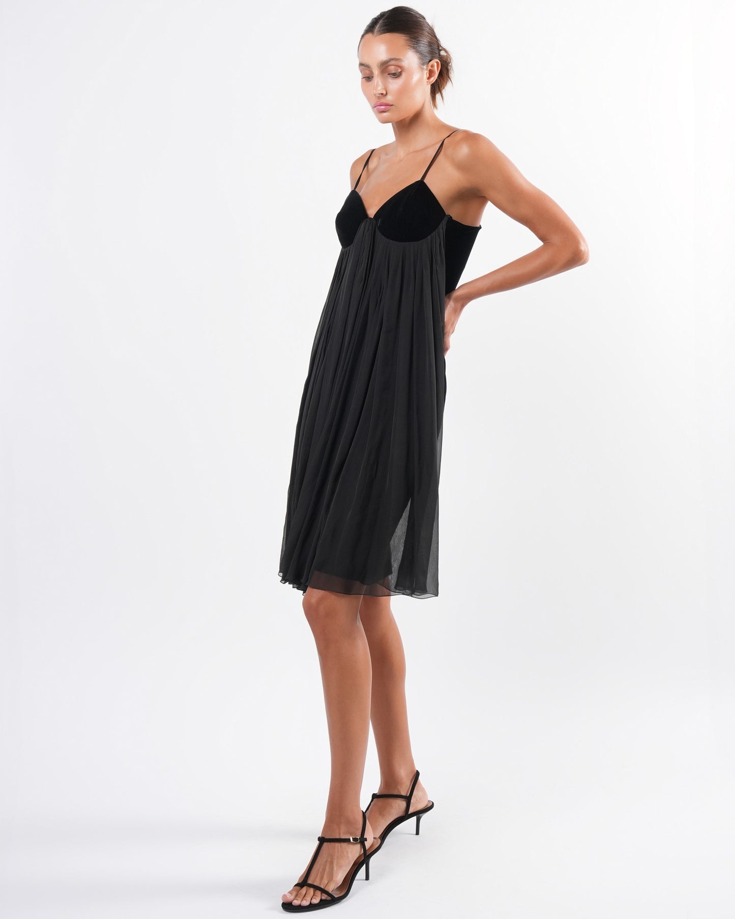 Velvet and Chiffon Dress