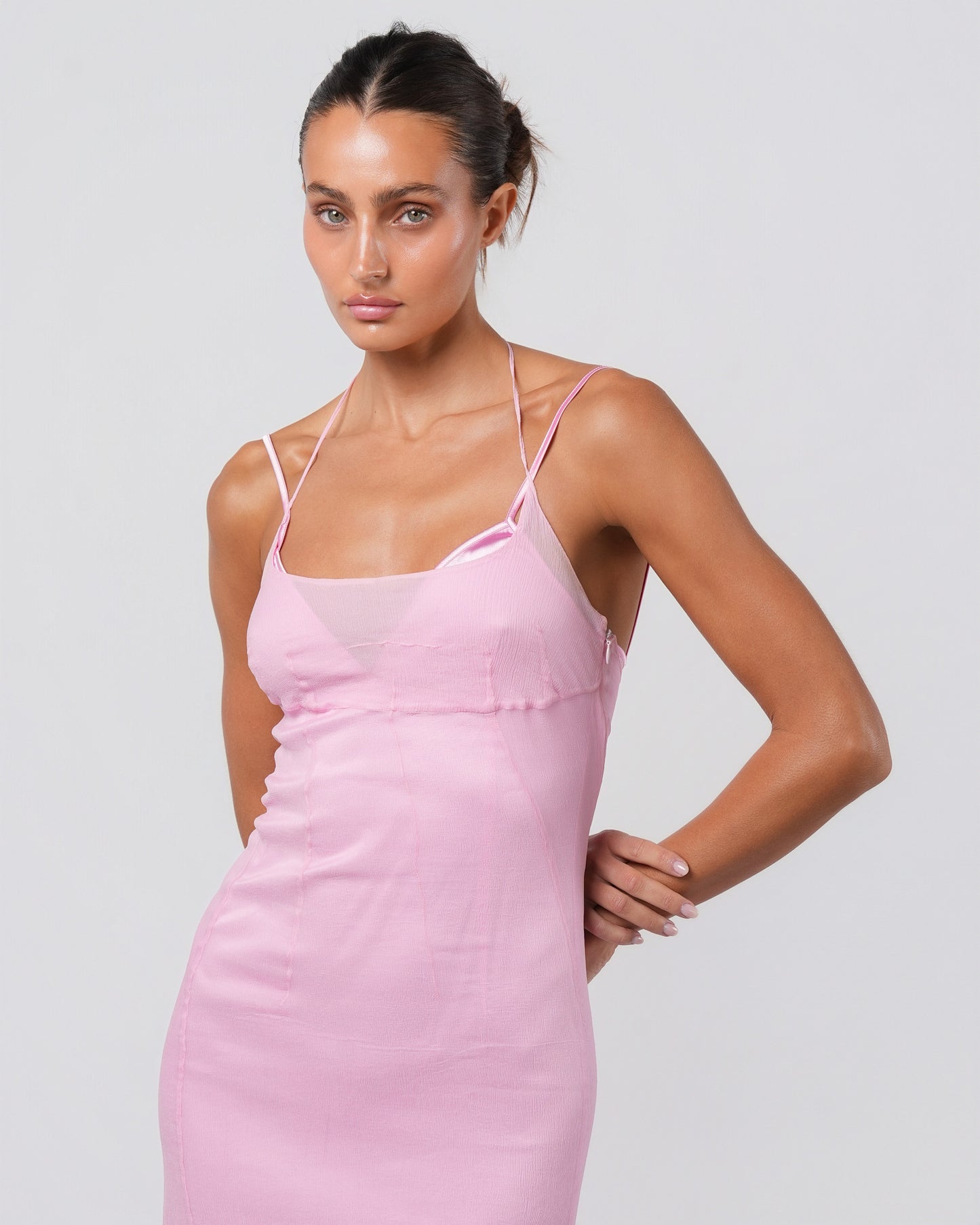 FW 2000 Pink Silk Dress