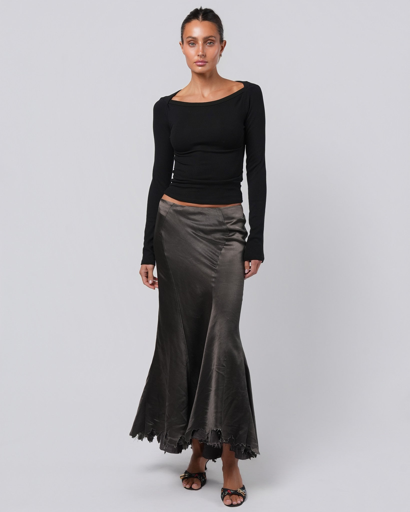 FW 2002 Distressed Mermaid Skirt – Justin Reed
