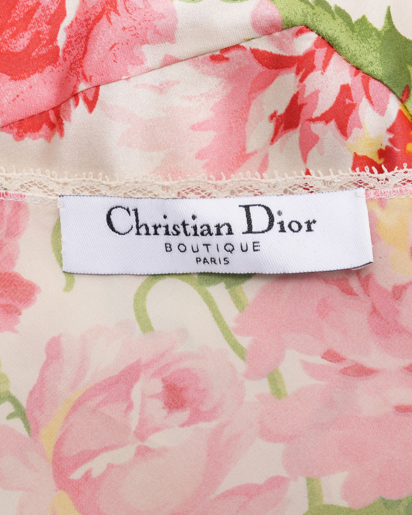 Galliano Era SS 2005 Floral Silk Top