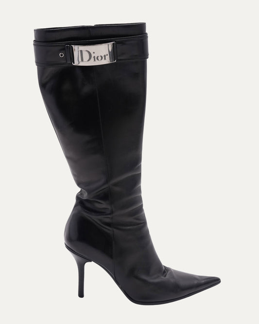 Galliano Era Black Leather Boots