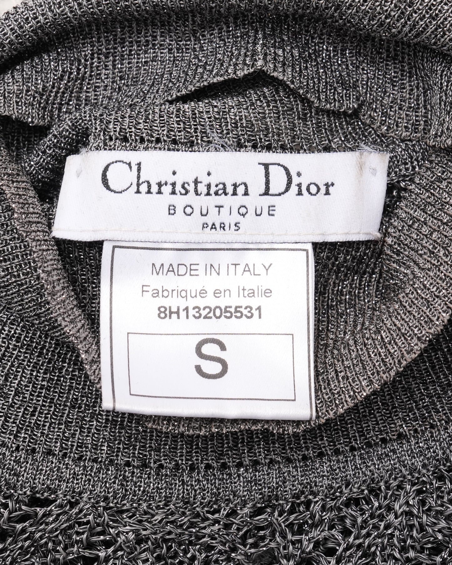 Galliano Era FW 1998 Silver Foiled Sweater