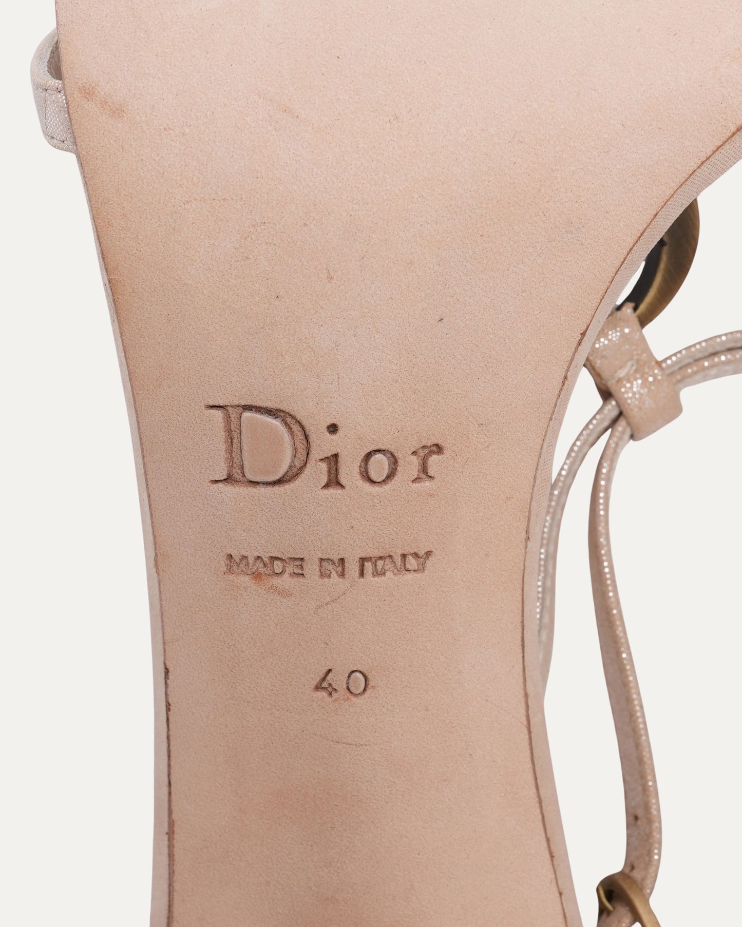 Galliano Era Pearl Logo "Spell-Out" Sandals (c. 2004)