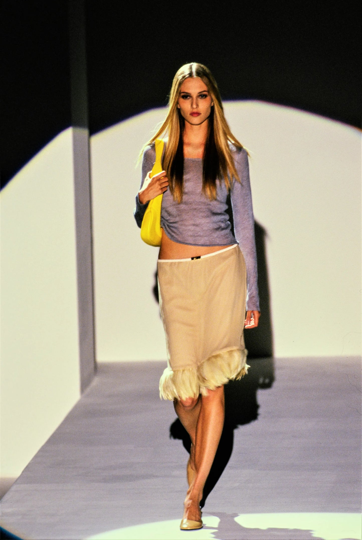 Tom Ford SS 1999 Feather Trim Skirt