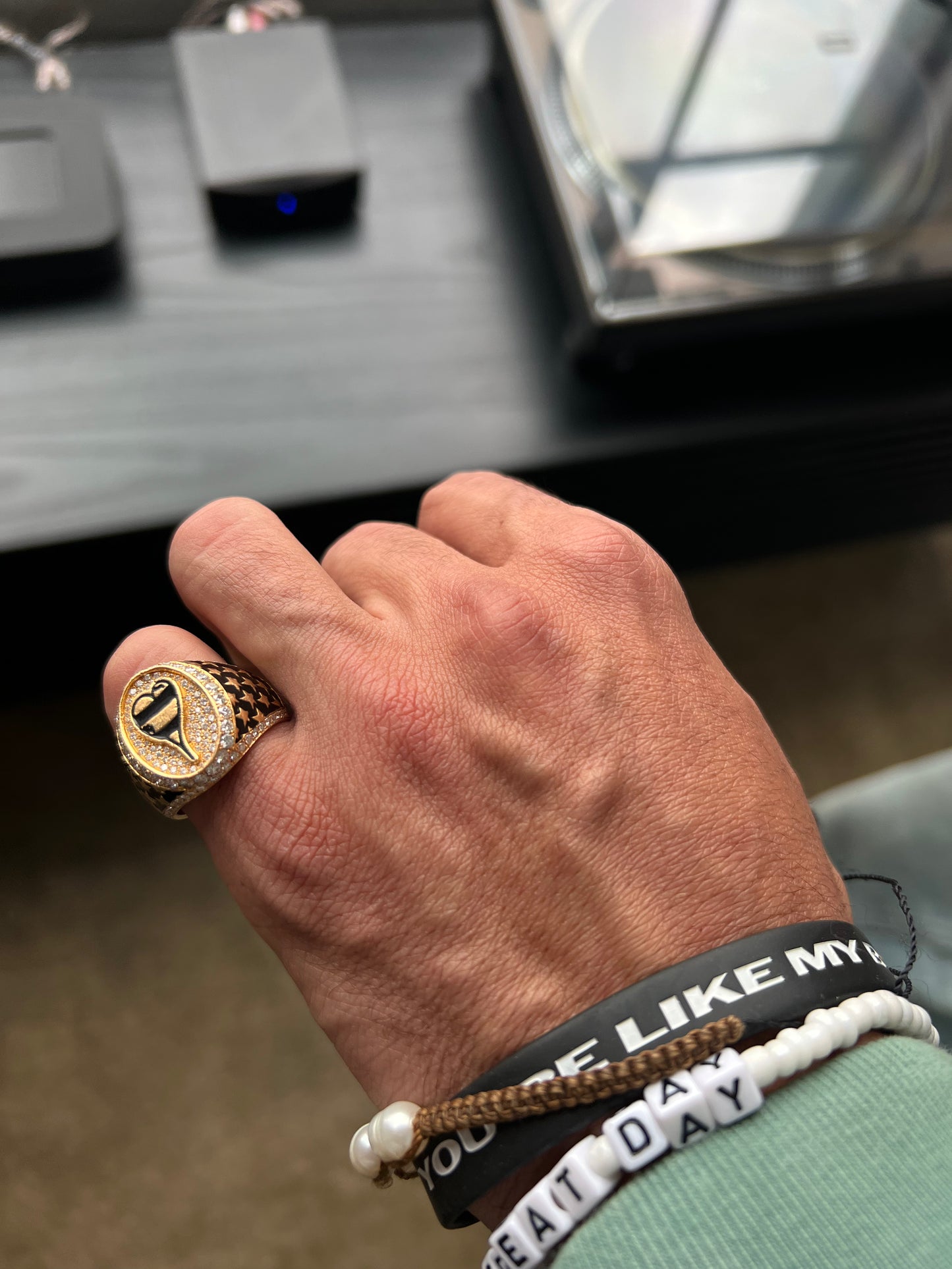 22k Gold Diamond Matty Boy Heart Ring