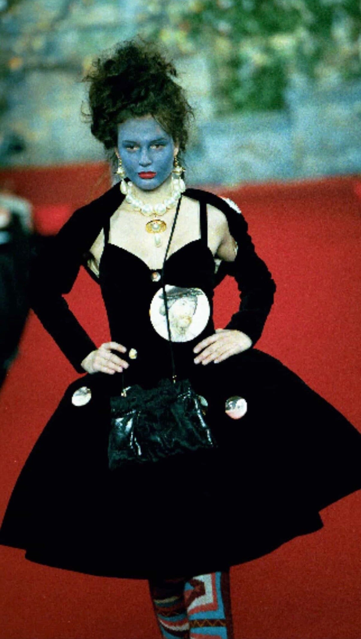 FW 1999 Runway Velvet Corsetted Dress