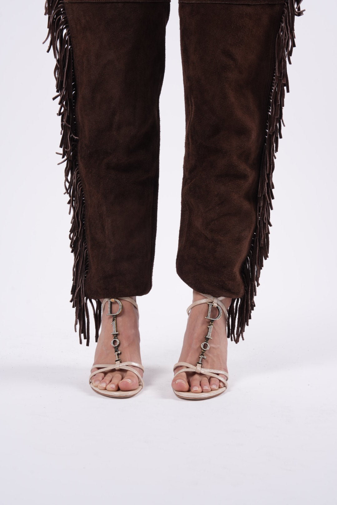 Galliano Era Pearl Logo "Spell-Out" Sandals (c. 2004)