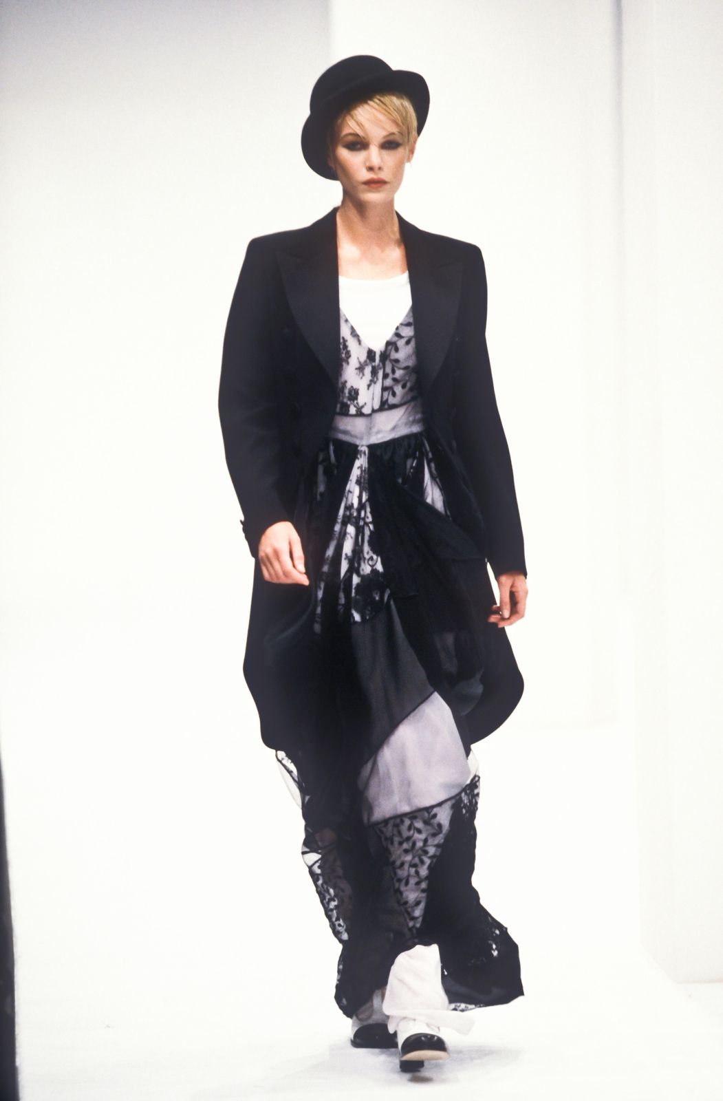 SS 1994 Draped Lace Gown