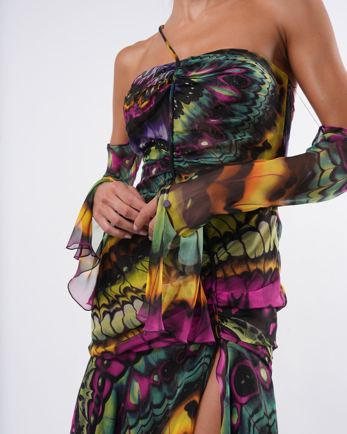 FW 2003 Silk and Lace Butterfly Dress