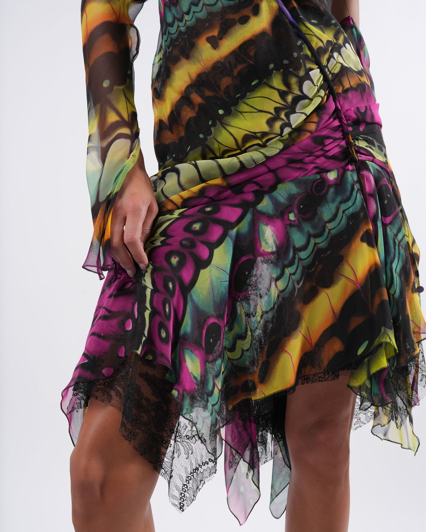 FW 2003 Silk and Lace Butterfly Dress