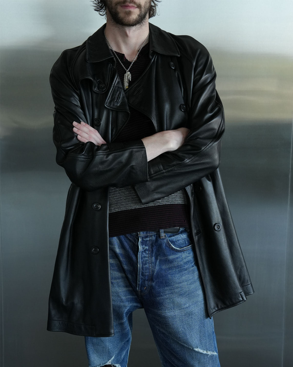 Leather Trench Coat