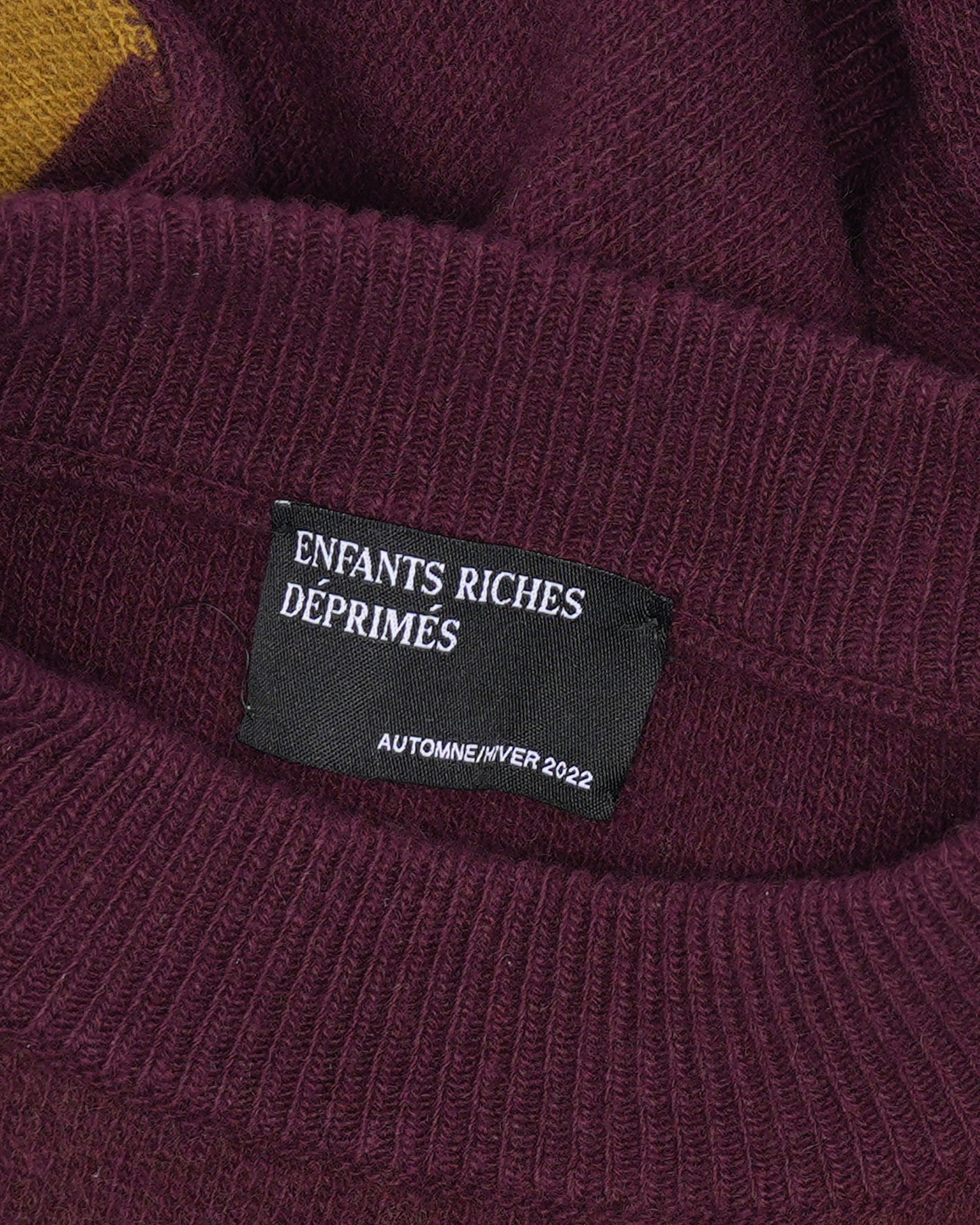 Wool-Cashmere Blend Check Sweater