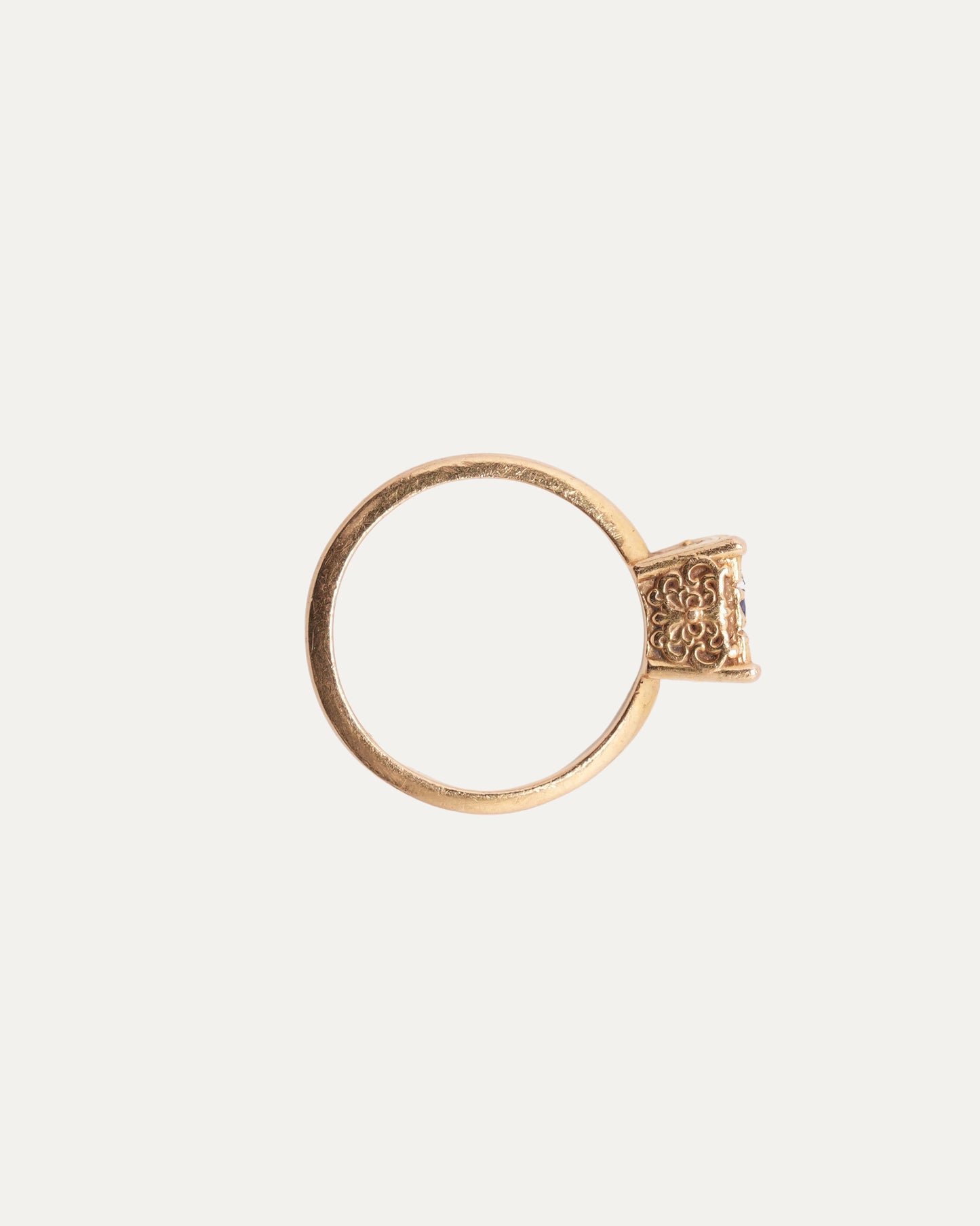 Gold and Sapphire Kate Hudson Butterfly Cross Cocktail Ring