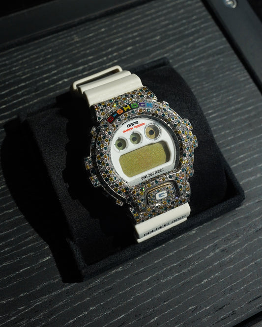 18k White Gold Casio G-Shock × Bape DW-6900