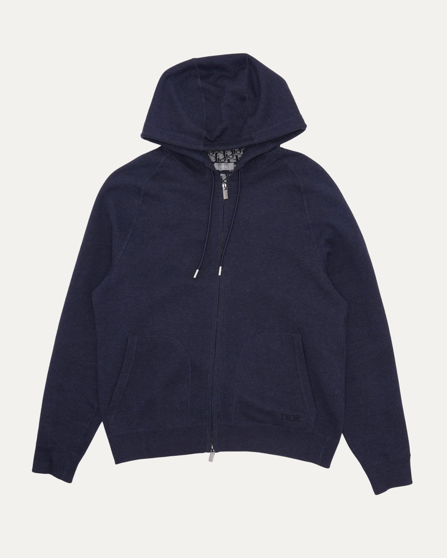 Cashmere Blend Zip Up Hoodie