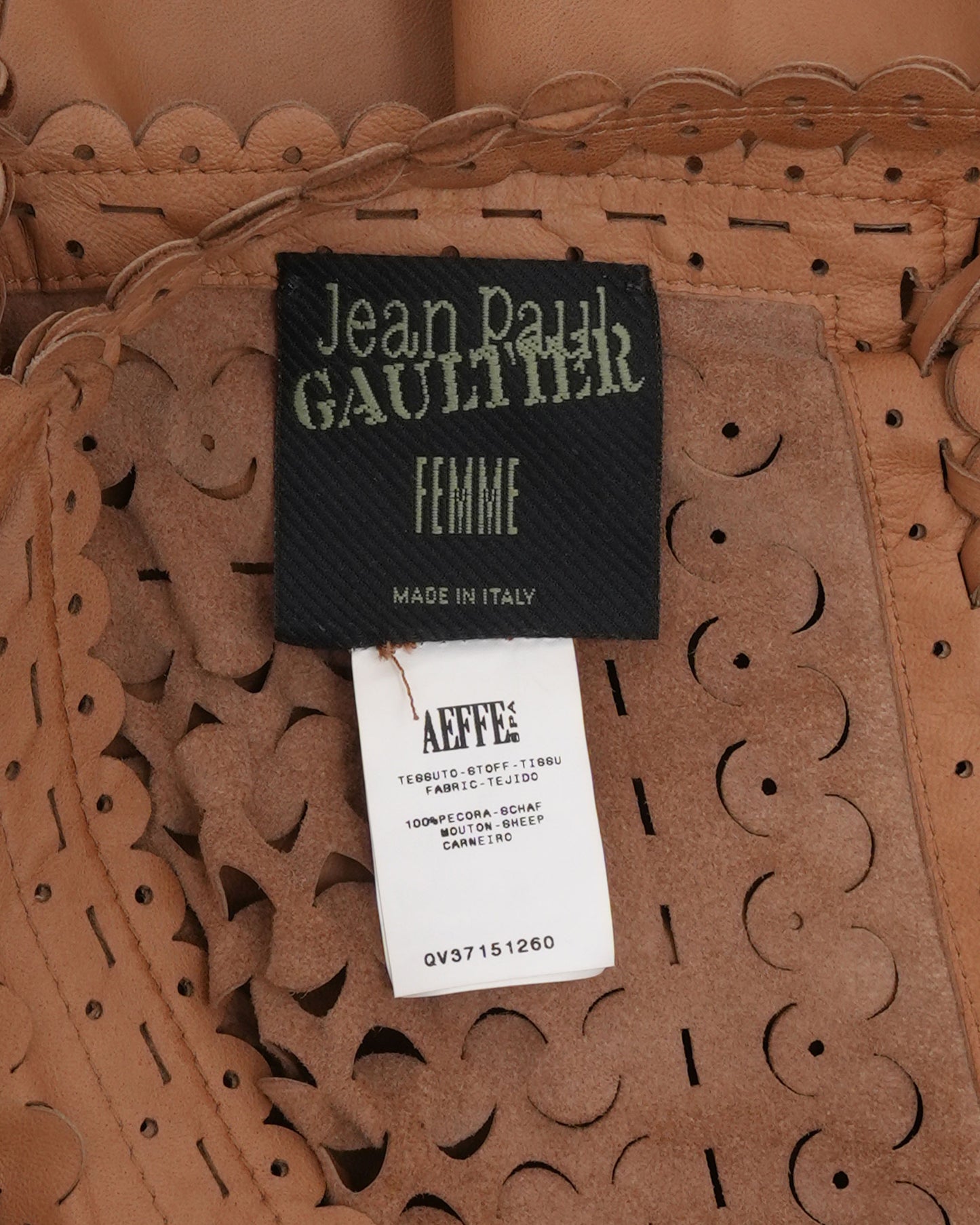 SS 2003 Laser Cut Leather Dress